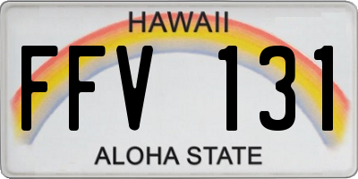 HI license plate FFV131