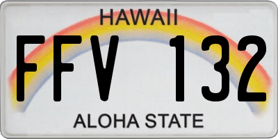 HI license plate FFV132