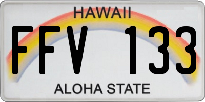 HI license plate FFV133