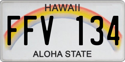 HI license plate FFV134
