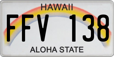 HI license plate FFV138