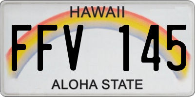 HI license plate FFV145