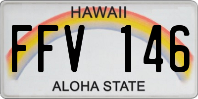 HI license plate FFV146