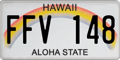 HI license plate FFV148