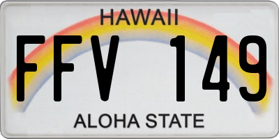 HI license plate FFV149
