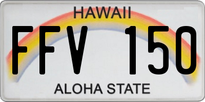 HI license plate FFV150