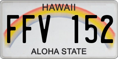 HI license plate FFV152
