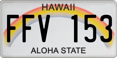 HI license plate FFV153