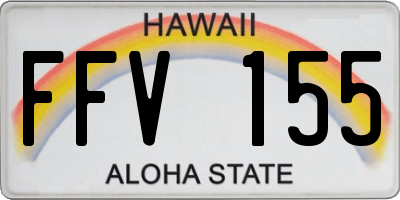 HI license plate FFV155