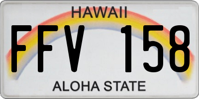 HI license plate FFV158