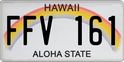 HI license plate FFV161