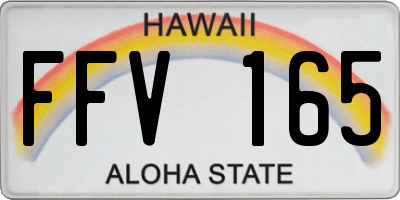 HI license plate FFV165