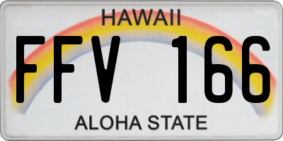HI license plate FFV166