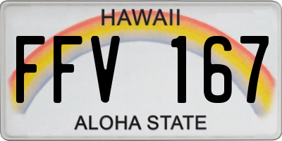 HI license plate FFV167