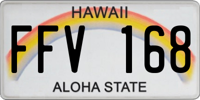 HI license plate FFV168
