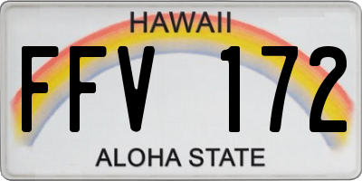 HI license plate FFV172
