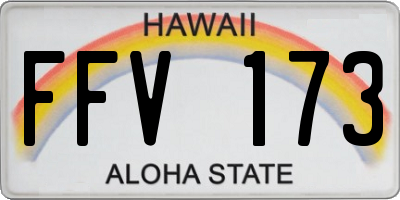 HI license plate FFV173