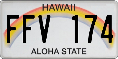 HI license plate FFV174