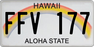 HI license plate FFV177