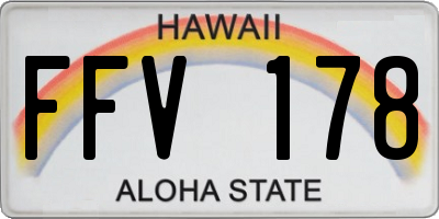 HI license plate FFV178