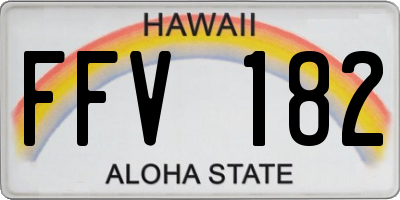 HI license plate FFV182