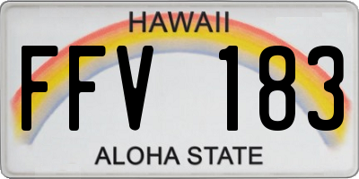 HI license plate FFV183