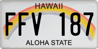 HI license plate FFV187