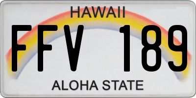 HI license plate FFV189