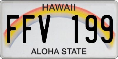 HI license plate FFV199