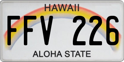 HI license plate FFV226