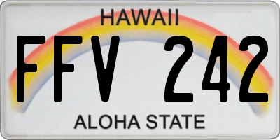 HI license plate FFV242