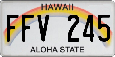 HI license plate FFV245