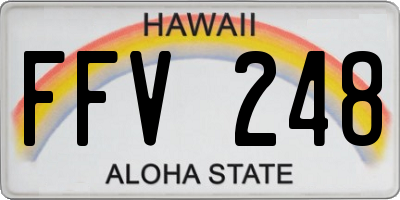 HI license plate FFV248