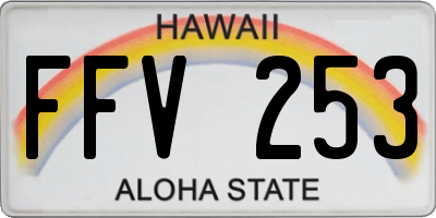 HI license plate FFV253