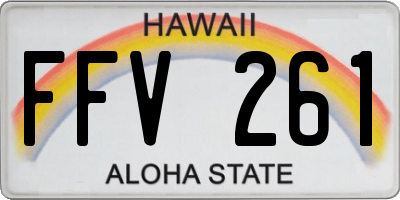 HI license plate FFV261