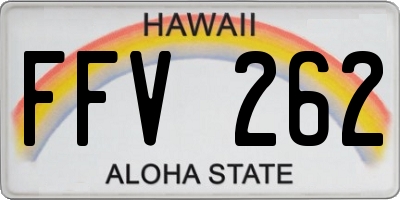 HI license plate FFV262