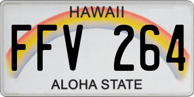 HI license plate FFV264