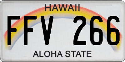 HI license plate FFV266