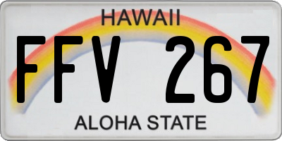 HI license plate FFV267