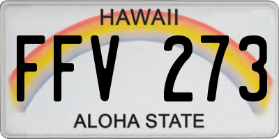 HI license plate FFV273