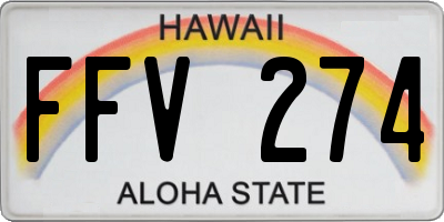 HI license plate FFV274