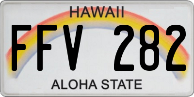 HI license plate FFV282