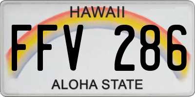 HI license plate FFV286