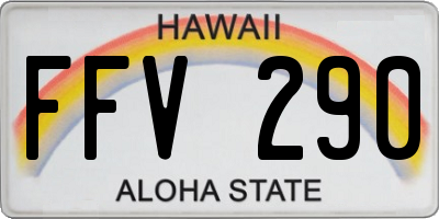 HI license plate FFV290