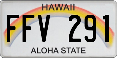 HI license plate FFV291