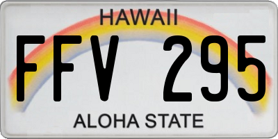 HI license plate FFV295