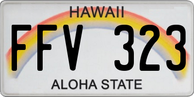 HI license plate FFV323