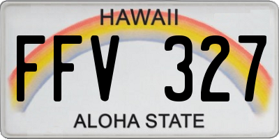HI license plate FFV327