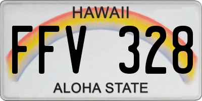 HI license plate FFV328
