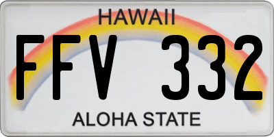 HI license plate FFV332